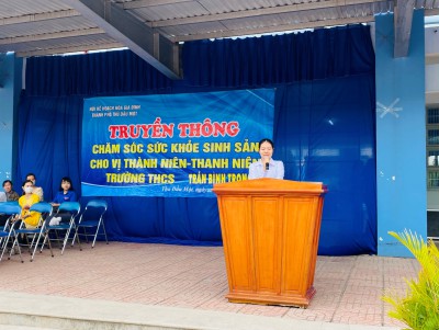 Trường THCS Trần Bình Trọng, thành phố Thủ Dầu Một, tỉnh Bình Dương tổ chức Tuyên truyền sức khỏe sinh sản vị thành niên  năm học 2022 – 2023