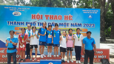 Trường THCS Trần Bình Trọng tham gia Hội thao hè thành phố Thủ Dầu Một năm 2023